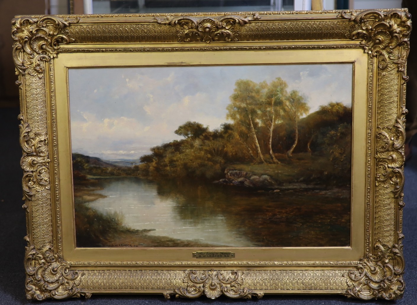 Benjamin Williams Leader R.A. (British, 1831-1928), oil on canvas, 'Near Goring on Thames', signed and dated '04, 50 x 75cm